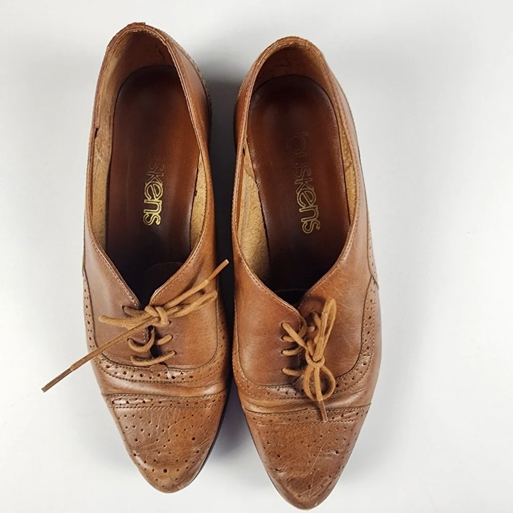 Vintage Buskens Loafers Leather Womens Brown‎ Size 6